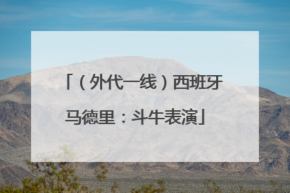 （外代一线）西班牙马德里：斗牛表演