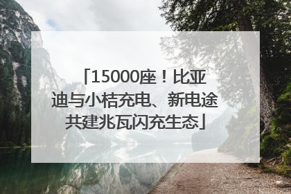 15000座！比亚迪与小桔充电、新电途共建兆瓦闪充生态