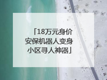 18万元身价安保机器人变身小区寻人神器