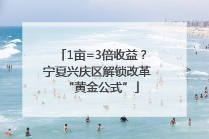 1亩=3倍收益？宁夏兴庆区解锁改革“黄金公式”