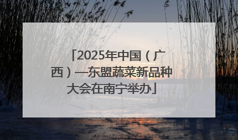 2025年中国（广西）—东盟蔬菜新品种大会在南宁举办