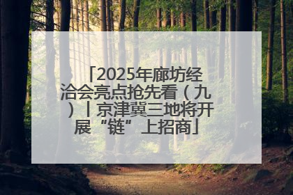 2025年廊坊经洽会亮点抢先看（九）丨京津冀三地将开展“链”上招商