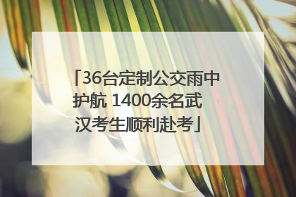36台定制公交雨中护航 1400余名武汉考生顺利赴考