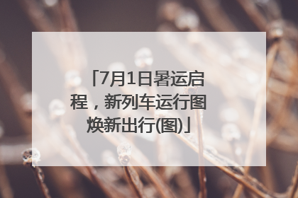 7月1日暑运启程，新列车运行图焕新出行(图)