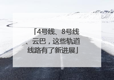 4号线、8号线、云巴，这些轨道线路有了新进展