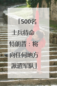 500名士兵待命 特朗普：将向任何地方派遣军队