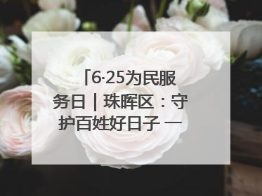 6·25为民服务日｜珠晖区：守护百姓好日子 一心为民零距离