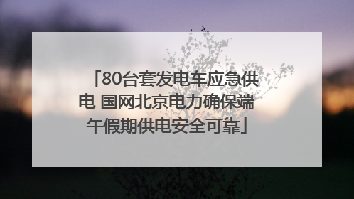 80台套发电车应急供电 国网北京电力确保端午假期供电安全可靠