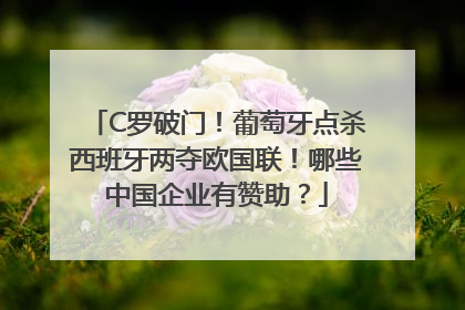 C罗破门！葡萄牙点杀西班牙两夺欧国联！哪些中国企业有赞助？